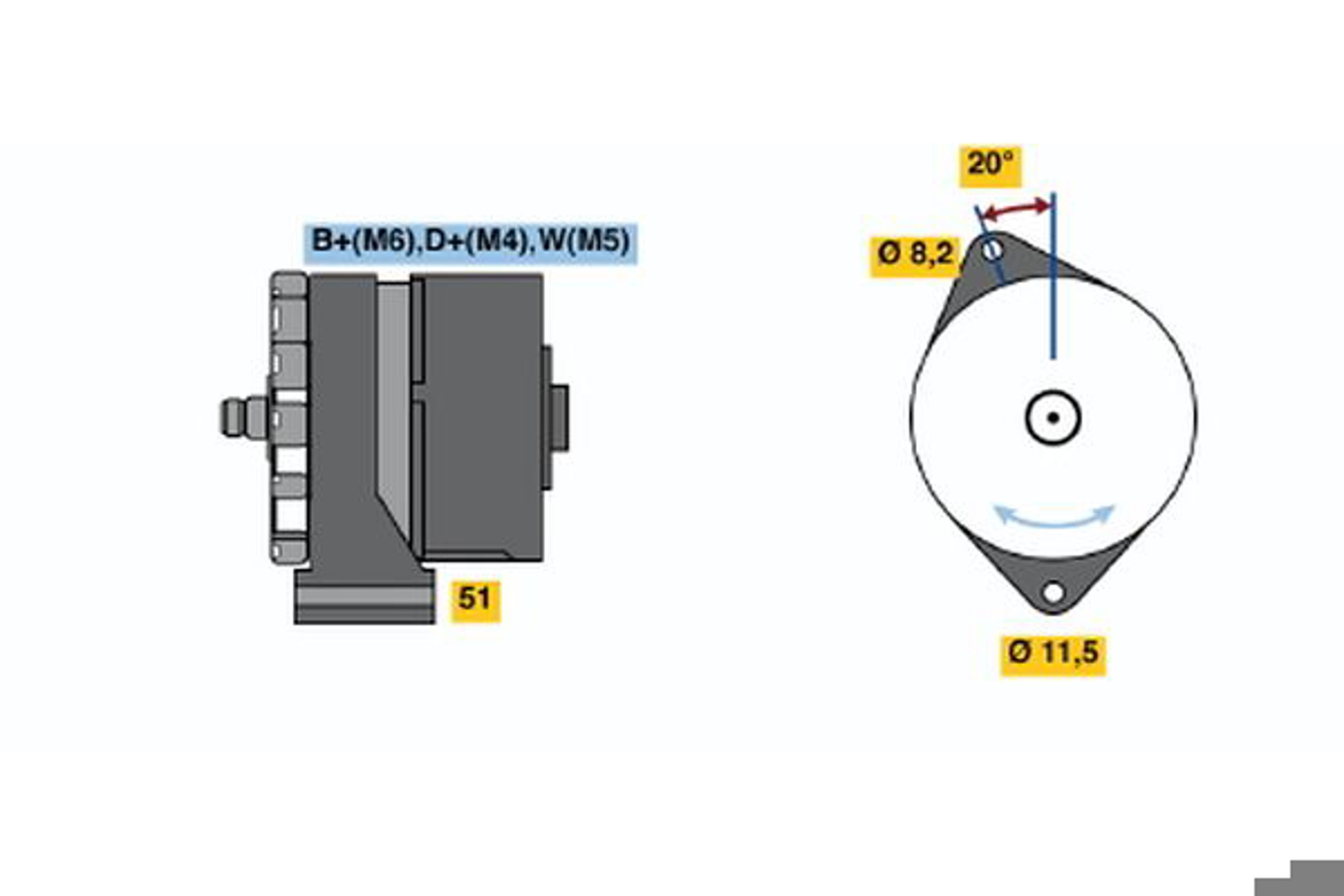 Генератор BOSCH 0986032710