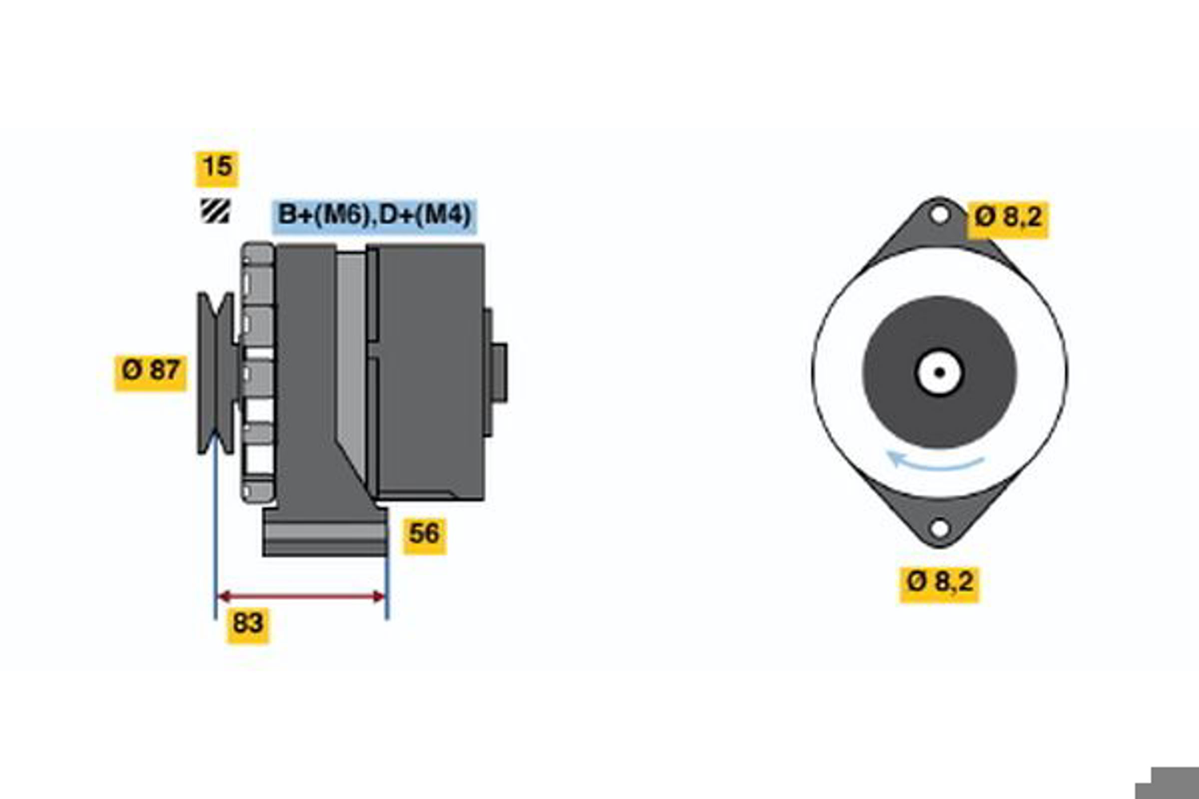 Генератор BOSCH 0986033320