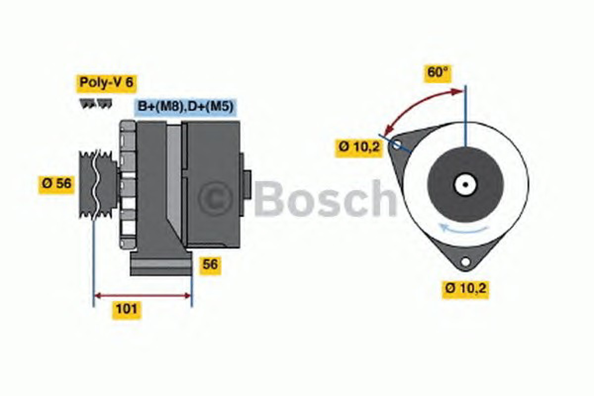 Генератор BOSCH 0986034030