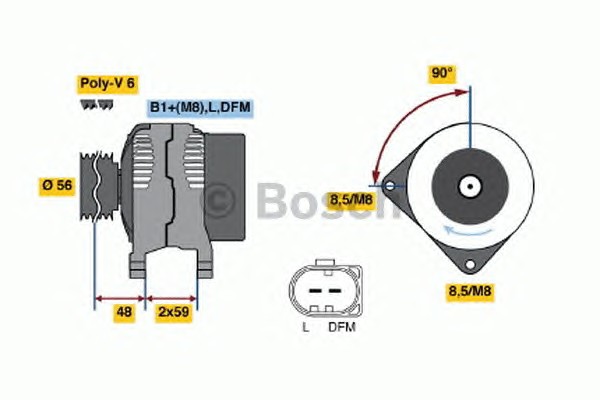 Генератор BOSCH 0 986 041 500