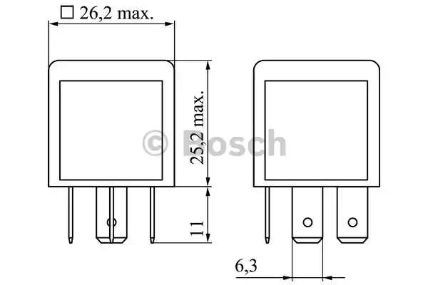 Реле рабочий ток BOSCH 0986332030