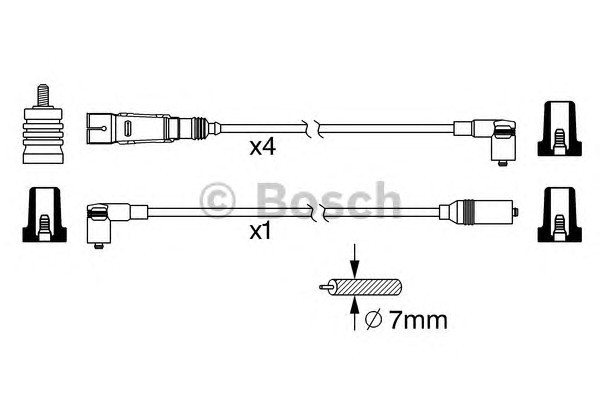 Комплект проводов зажигания BOSCH 0986356342