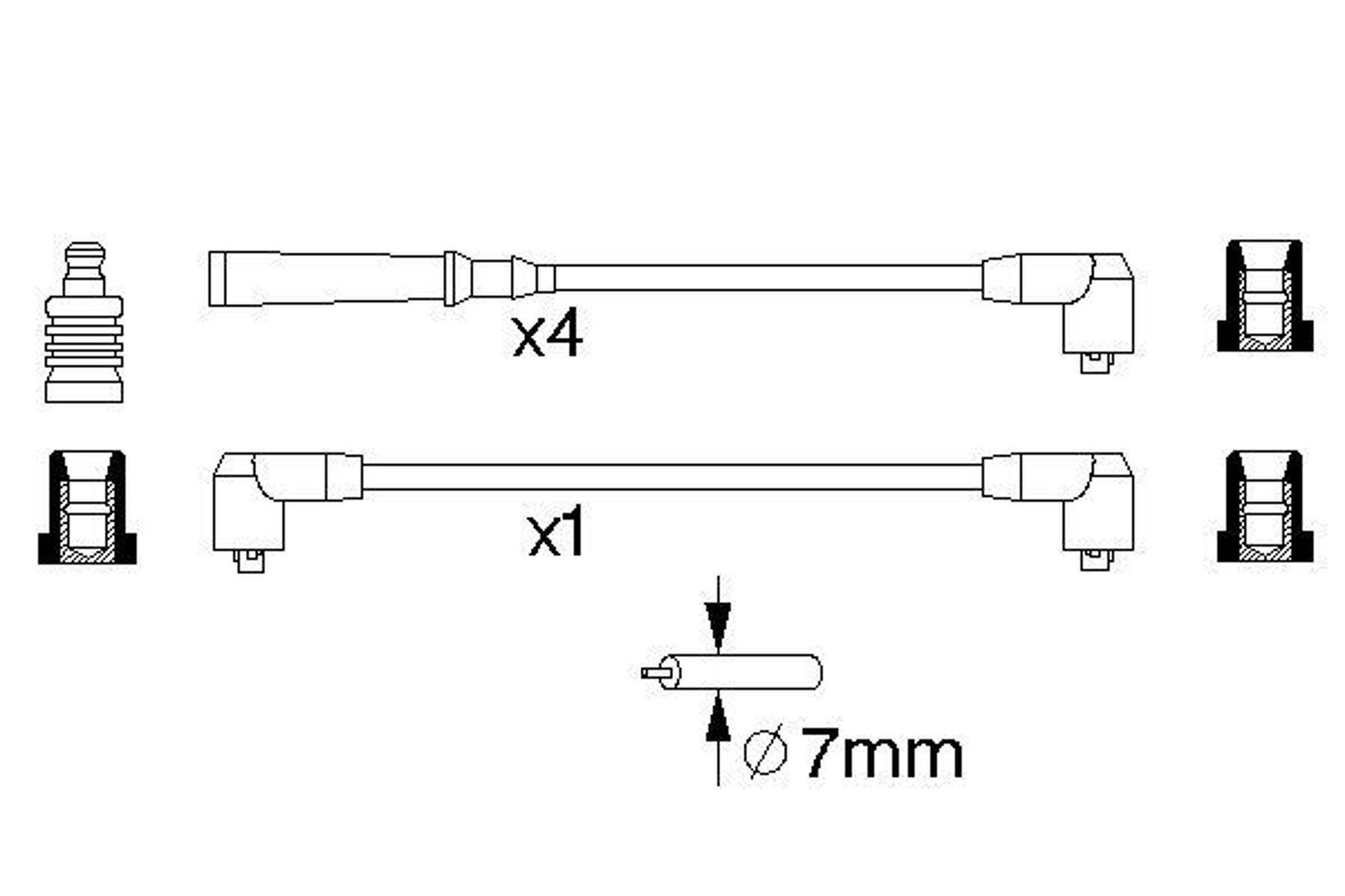 Комплект проводов зажигания BOSCH 0986356790