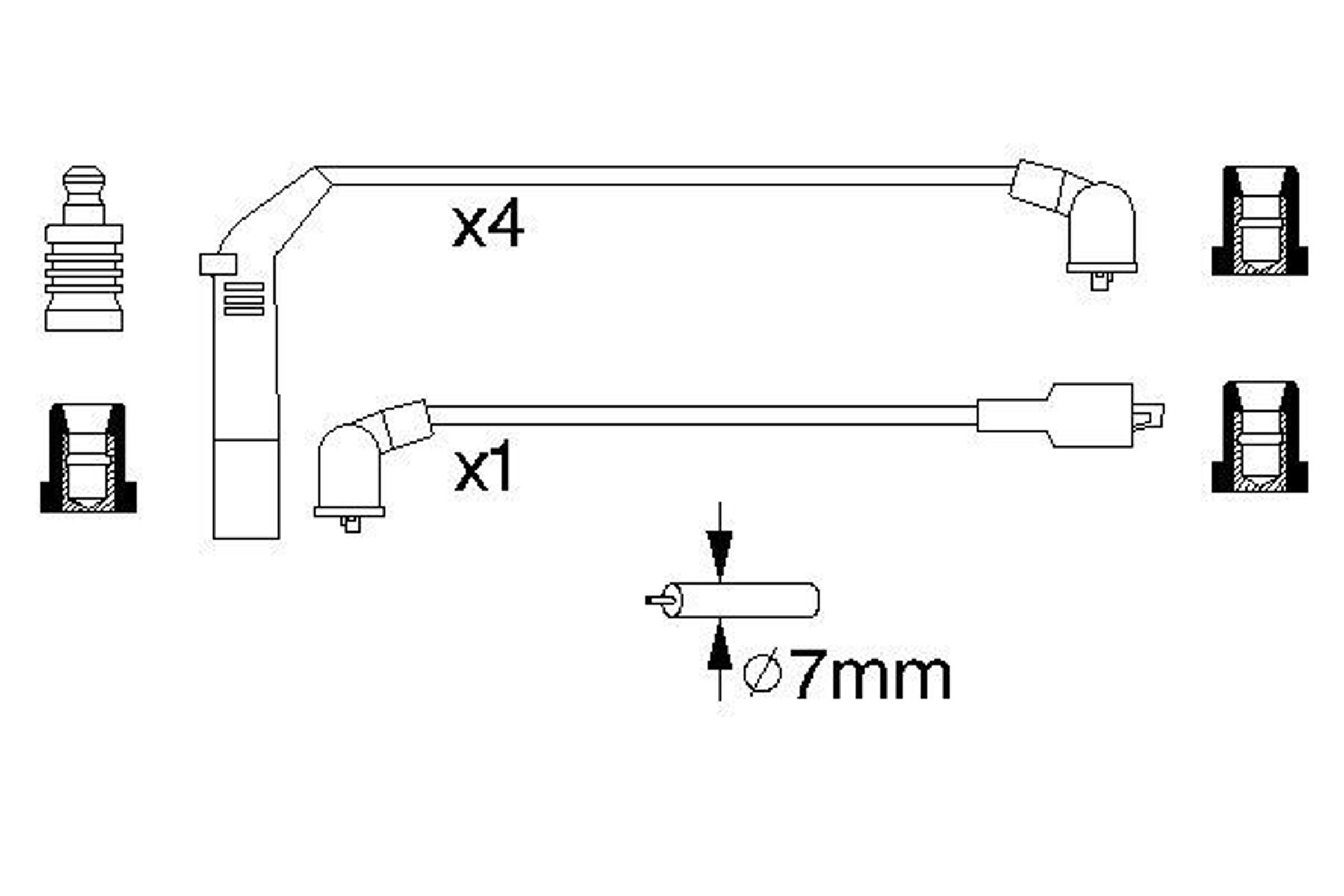 Комплект проводов зажигания BOSCH 0986356895
