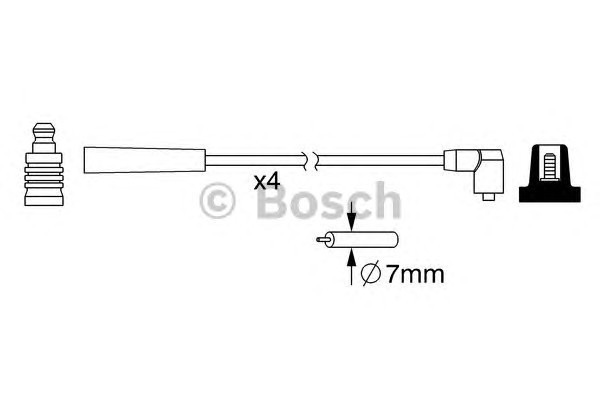 Комплект проводов зажигания BOSCH 0986357098