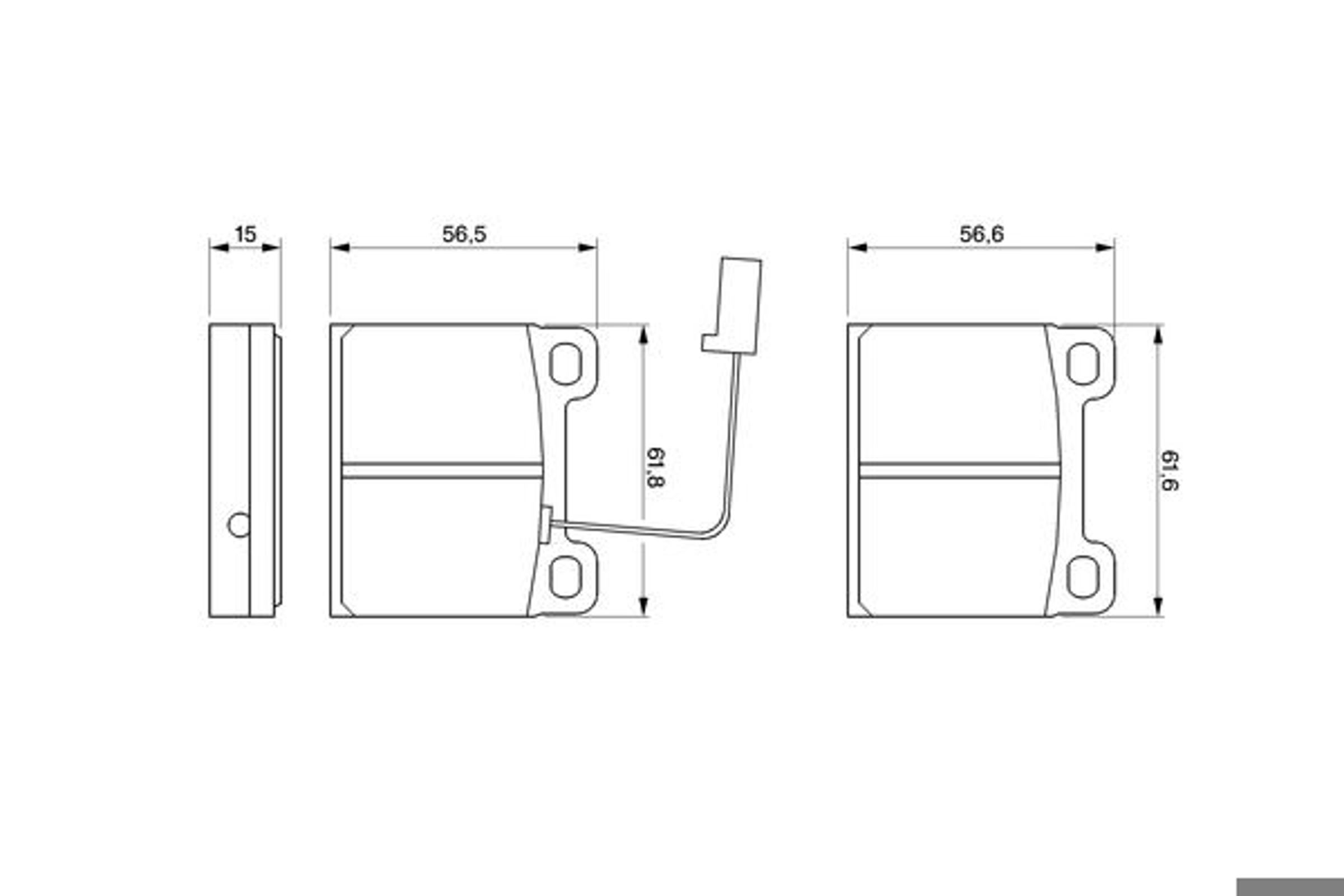 Колодки тормозные дисковые BOSCH 0986424035