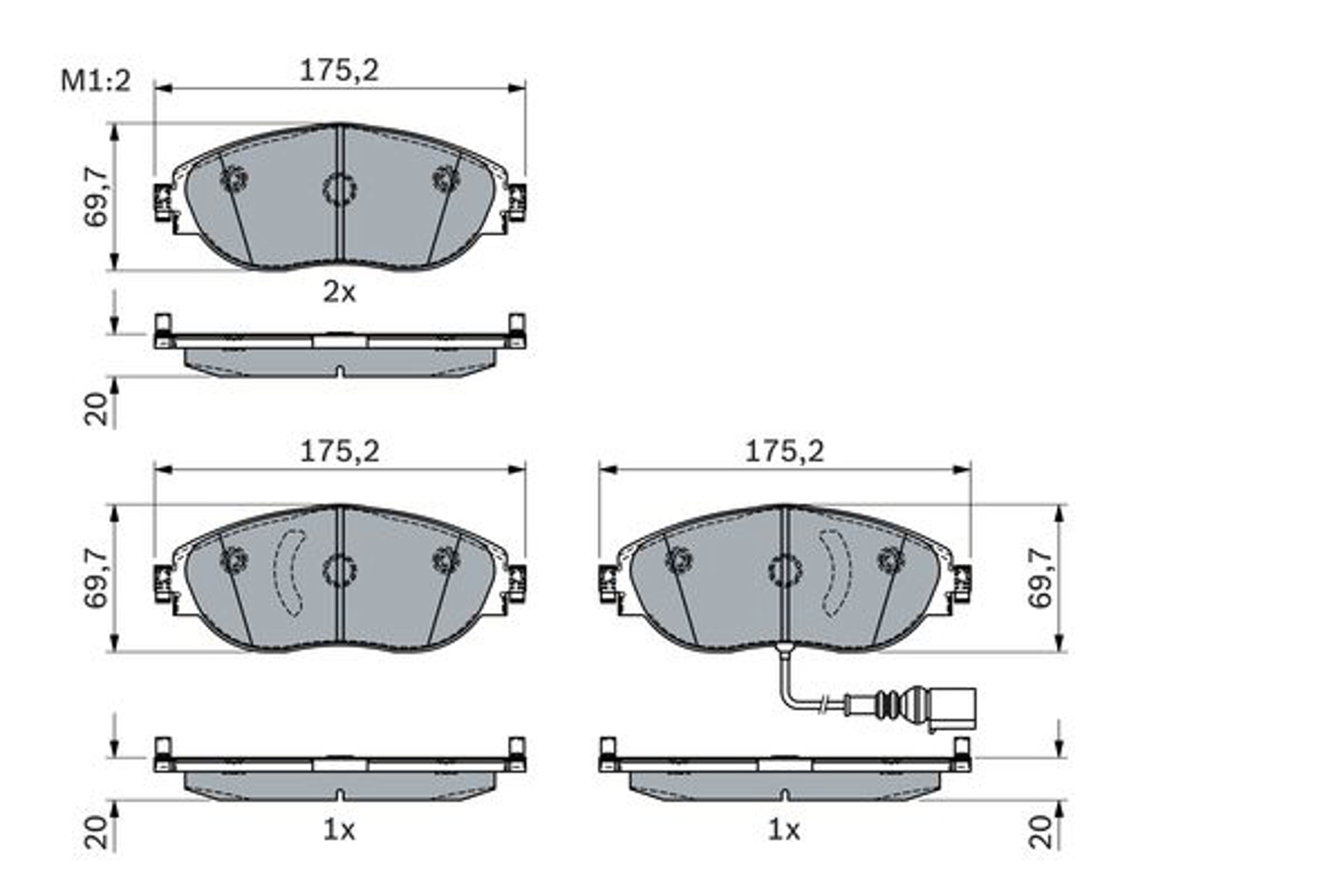 Колодки тормозные BOSCH 0986424285