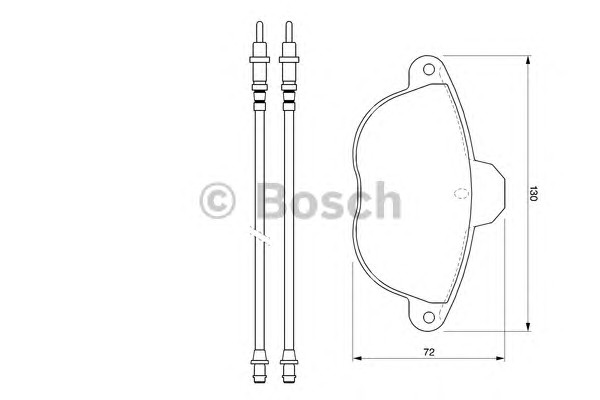 Комплект тормозных колодок дискового тормоза BOSCH 0986424473