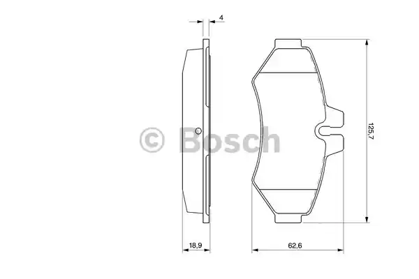 Комплект тормозных колодок дискового тормоза BOSCH 0986424516