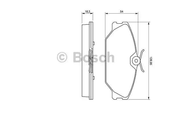 Комплект тормозных колодок дискового тормоза BOSCH 0986424533