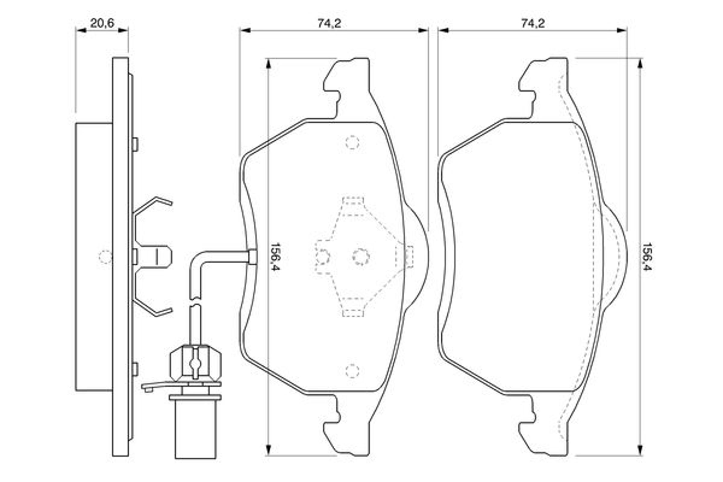 Колодки тормозные дисковые BOSCH 0986424633