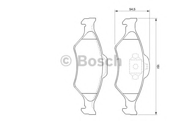 Колодки тормозные дисковые BOSCH 0986424645