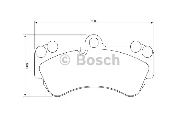 Комплект тормозных колодок дискового тормоза BOSCH 0986424740