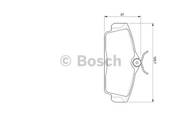 Комплект тормозных колодок дискового тормоза BOSCH 0986424781