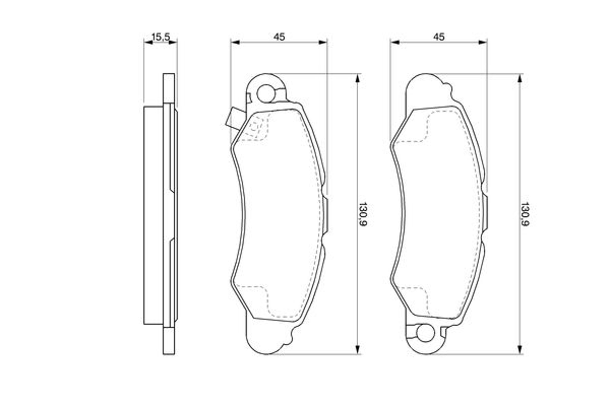 Колодки тормозные дисковые BOSCH 0986424804