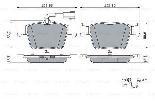 К-т дисков. тормоз. колодок BOSCH 0986424848