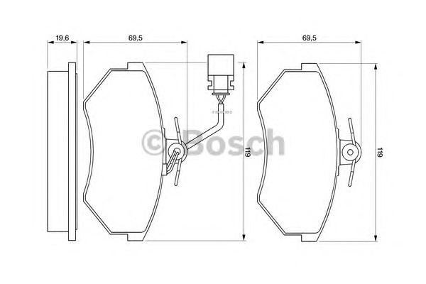 Колодки тормозные дисковые BOSCH 0986460948
