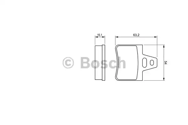 Комплект тормозных колодок дискового тормоза BOSCH 0986460958
