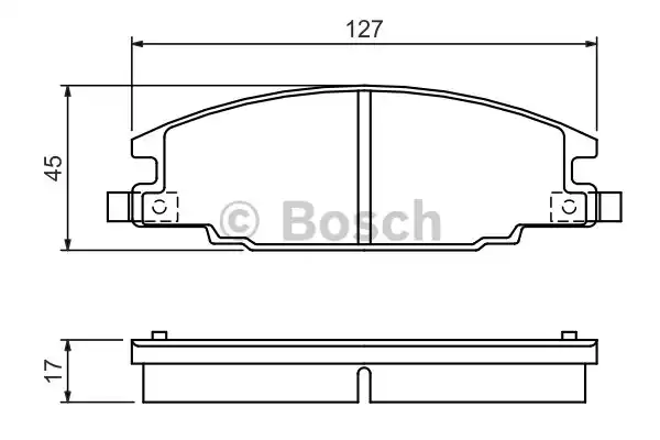 Комплект тормозных колодок дискового тормоза BOSCH 0986460960