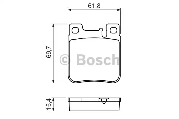 Комплект тормозных колодок дискового тормоза BOSCH 0986460965