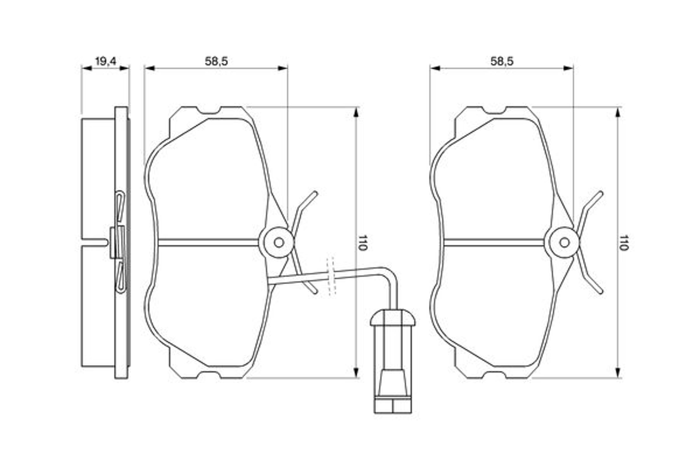 Колодки тормозные дисковые BOSCH 0986460973