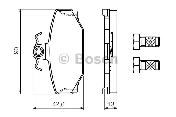 Комплект тормозных колодок дискового тормоза BOSCH 0986460995