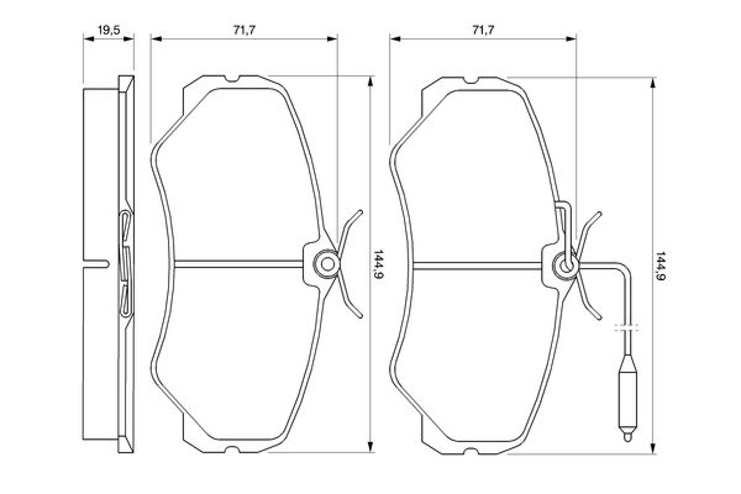 Колодки тормозные дисковые BOSCH 0986460998