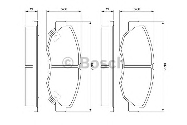 Колодки тормозные дисковые BOSCH 0986461124