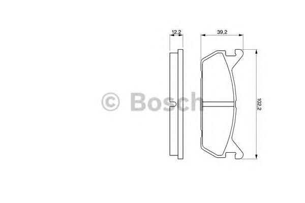 Комплект тормозных колодок дискового тормоза BOSCH 0986461146