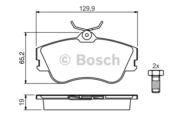Комплект тормозных колодок дискового тормоза BOSCH 0986461753