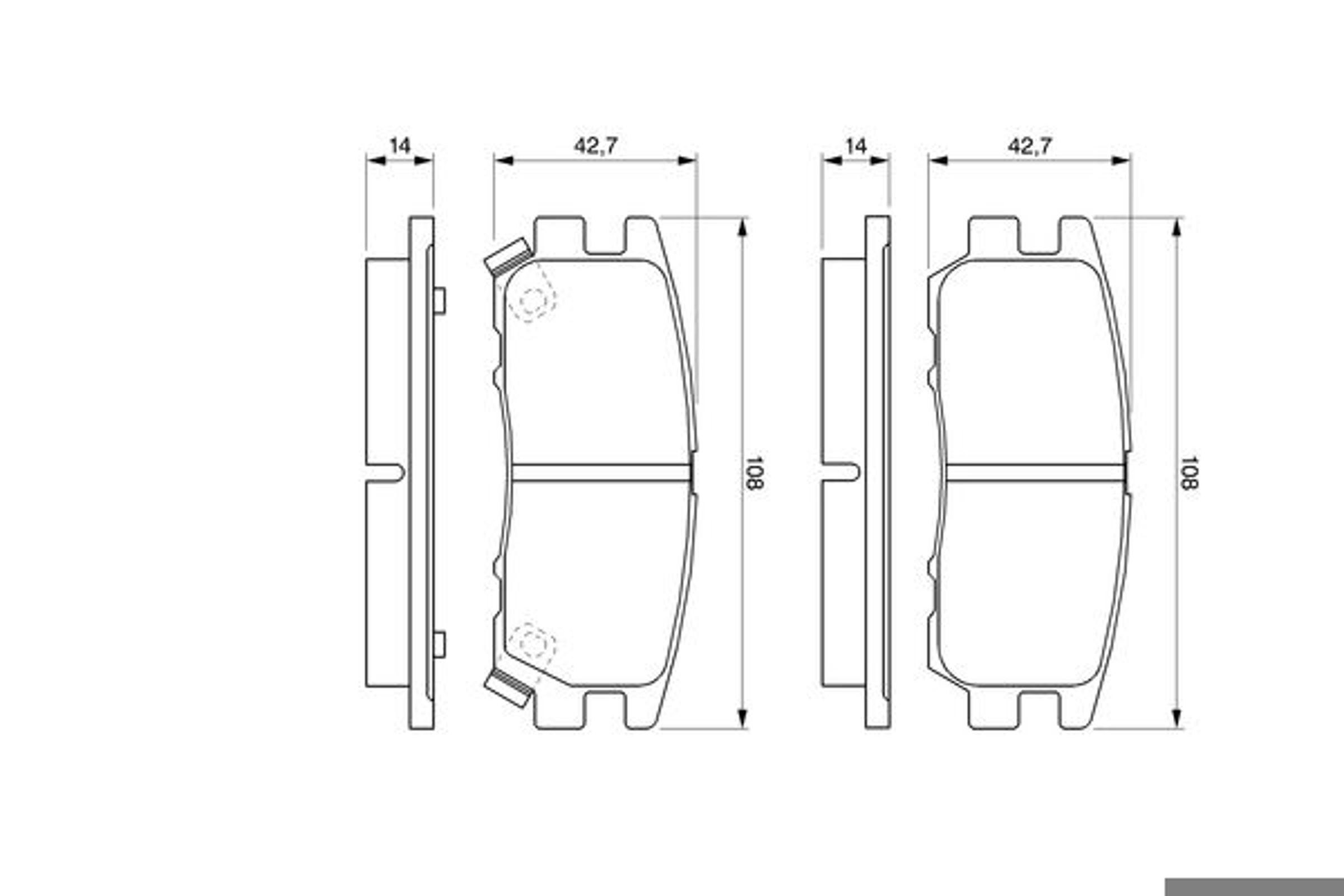 Колодки тормозные дисковые BOSCH 0986461768