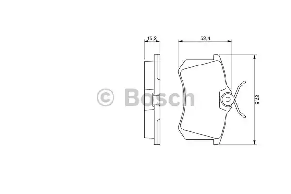 Комплект тормозных колодок дискового тормоза BOSCH 0986466683