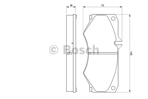 Комплект тормозных колодок дискового тормоза BOSCH 0986467841
