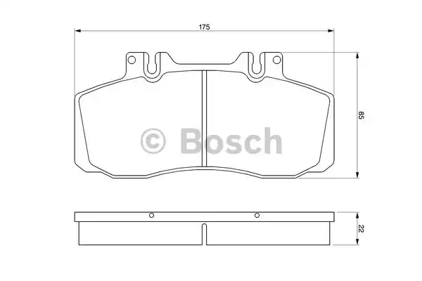 Комплект тормозных колодок дискового тормоза BOSCH 0986468350