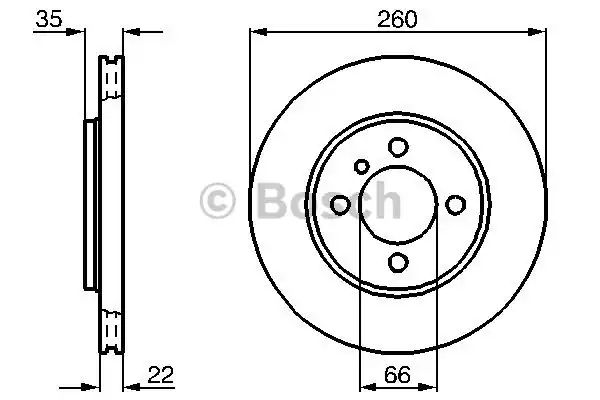 Тормозной диск BOSCH 0986478036