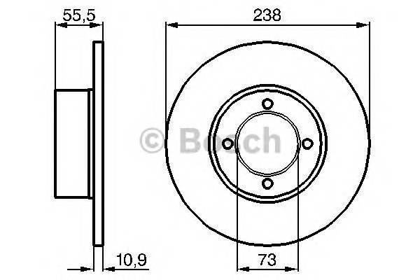 Диск тормозной BOSCH 0986478079