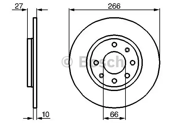 Тормозной диск BOSCH 0986478090