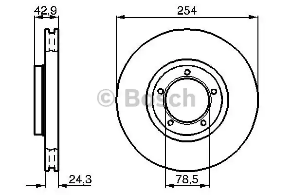 Тормозной диск BOSCH 0986478160