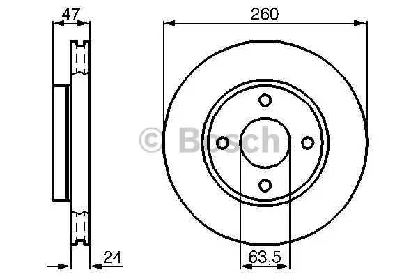 Тормозной диск BOSCH 0986478170