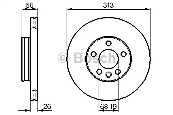 Тормозной диск BOSCH 0986478296