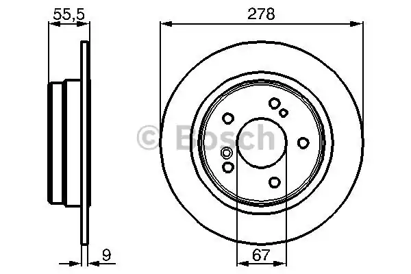 Тормозной диск BOSCH 0986478325