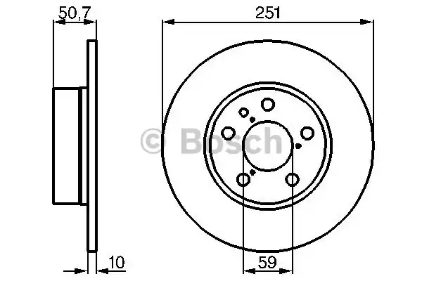 Тормозной диск BOSCH 0986478341