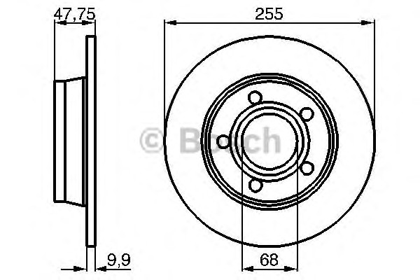 Тормозной диск BOSCH 0986478480
