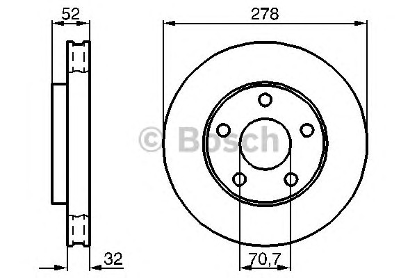 Тормозной диск BOSCH 0986478486