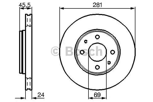 Тормозной диск BOSCH 0986478493
