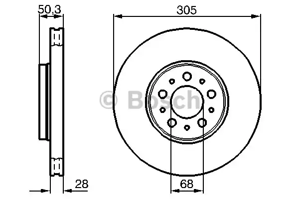 Тормозной диск BOSCH 0986478494