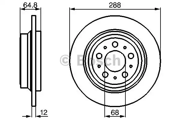 Тормозной диск BOSCH 0986478495