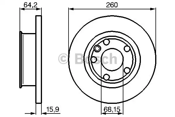Тормозной диск BOSCH 0986478547
