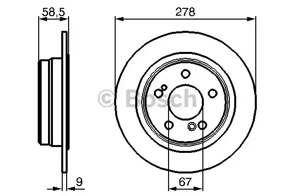 Тормозной диск BOSCH 0986478565