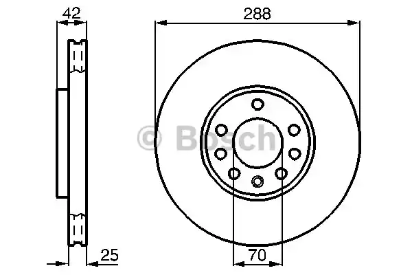 Тормозной диск BOSCH 0986478588
